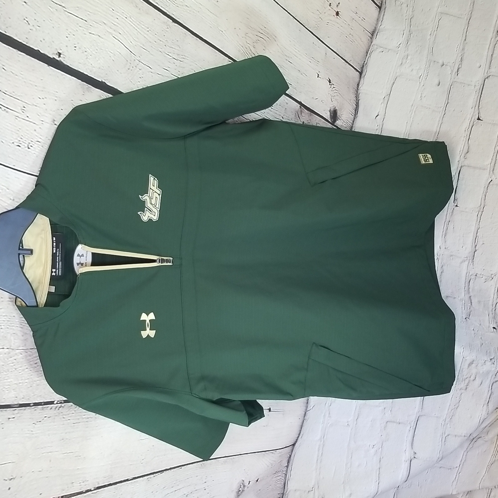 Under Armour USF Bulls men's zip short sleeved windbreaker pullover jacket